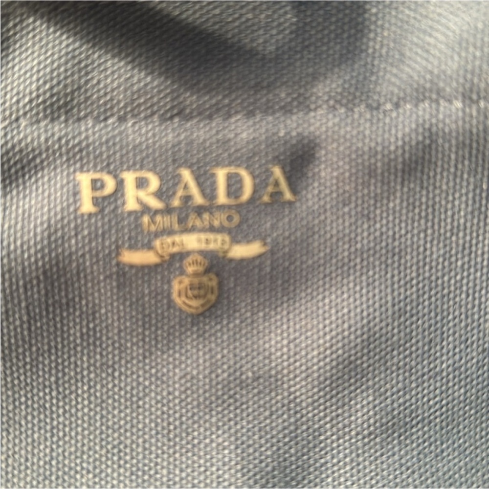 Prada Textured Gray with Gold Accents - Picture 2 of 15